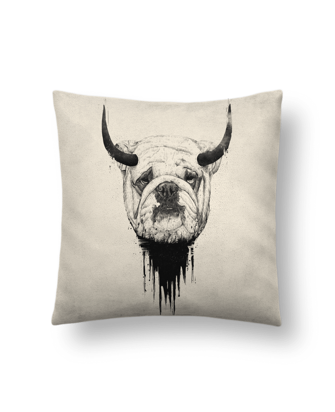Cushion suede touch 45 x 45 cm Bulldog by Balàzs Solti