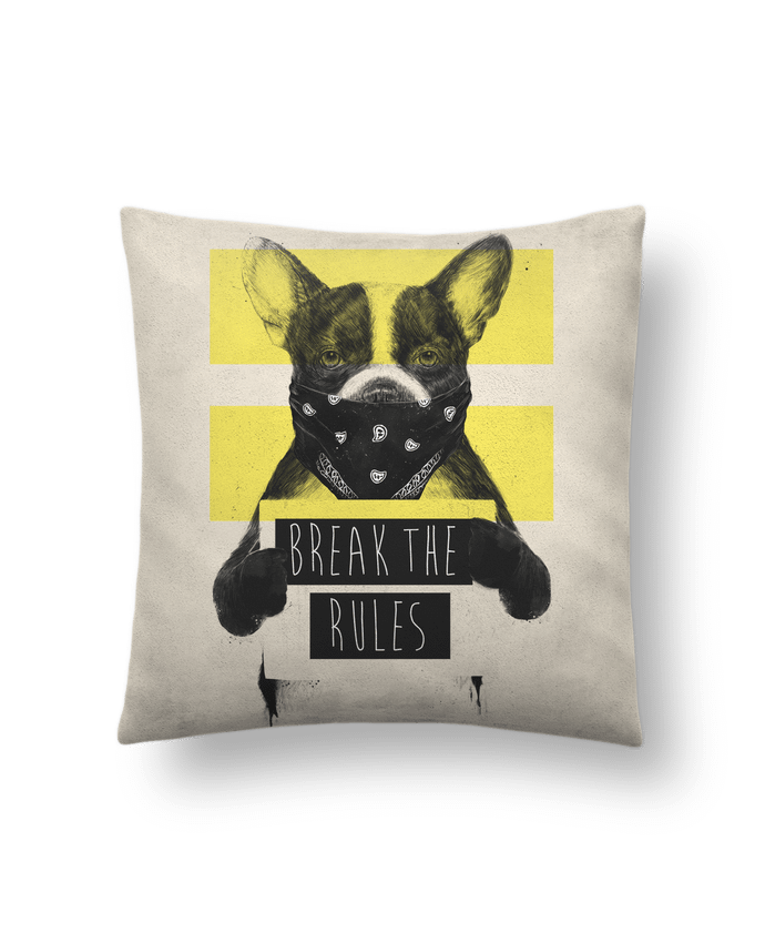 Cushion suede touch 45 x 45 cm rebel_dog_yellow by Balàzs Solti