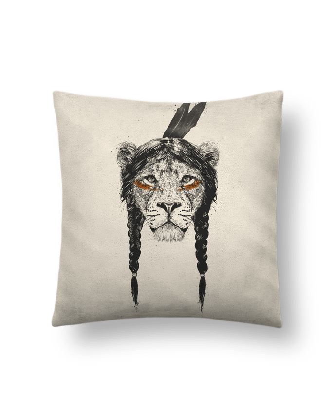 Cushion suede touch 45 x 45 cm warrior_lion by Balàzs Solti