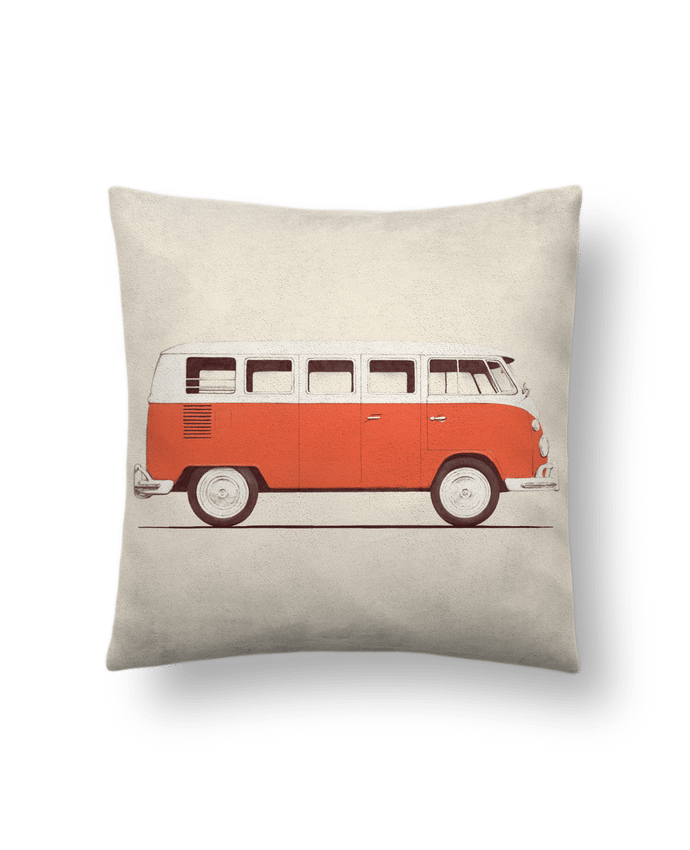 Cushion suede touch 45 x 45 cm Red Van by Florent Bodart
