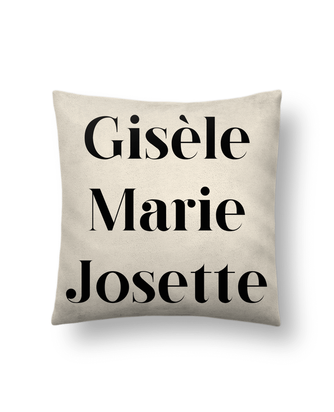 Cushion suede touch 45 x 45 cm Gisèle Marie Josette by tunetoo