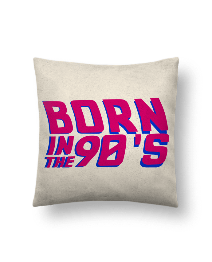 Coussin suédine Born in the 90's par tunetoo