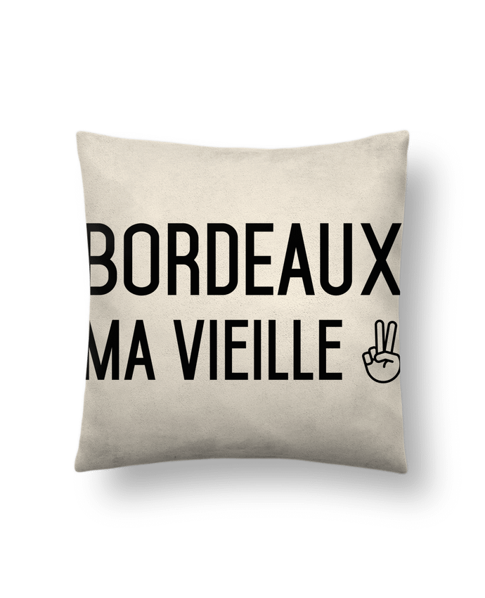 Cushion suede touch 45 x 45 cm Bordeaux ma vieille by tunetoo
