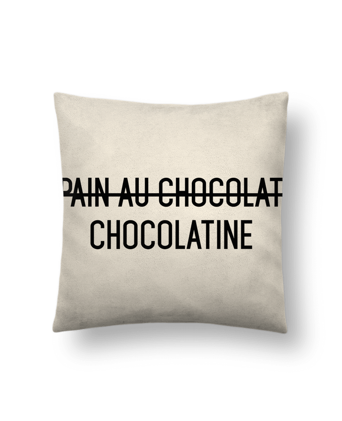 Coussin suédine Chocolatine par tunetoo