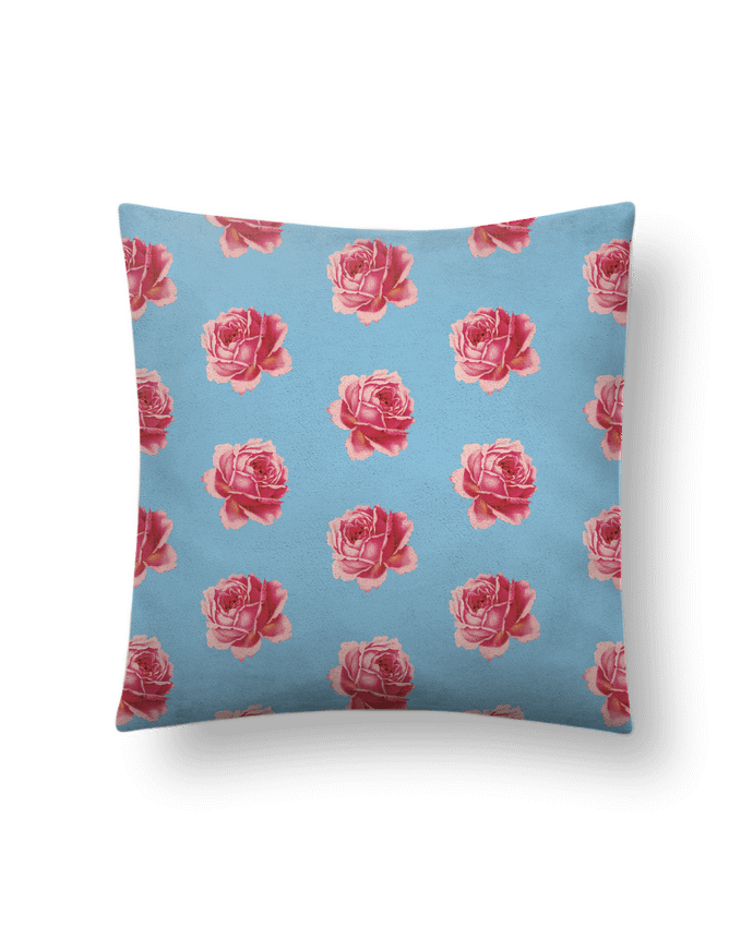 Cushion suede touch 45 x 45 cm Pattern rose by tunetoo