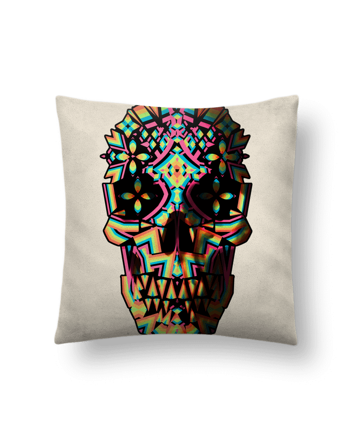 Cushion suede touch 45 x 45 cm Skull Geo by ali_gulec