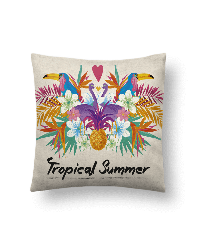 Coussin suédine Tropical Summer par IDÉ'IN