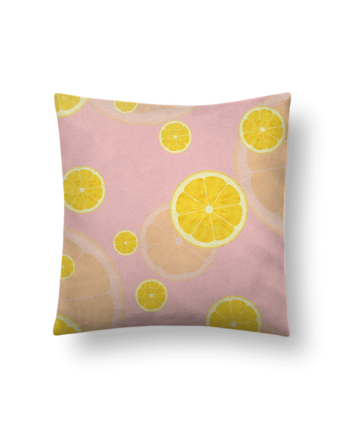 Cushion suede touch 45 x 45 cm Lemon juice by tunetoo