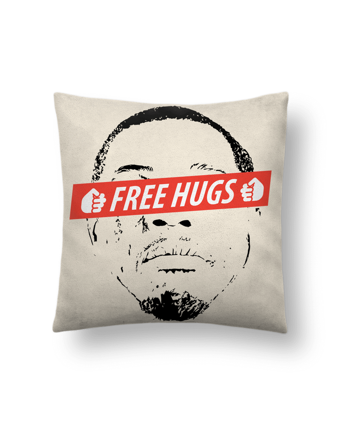 Cushion suede touch 45 x 45 cm Free Hugs by tunetoo