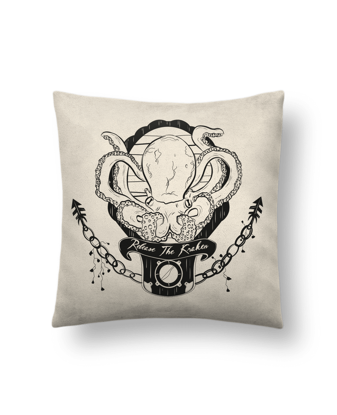 Cushion suede touch 45 x 45 cm Release The Kraken by Tchernobayle