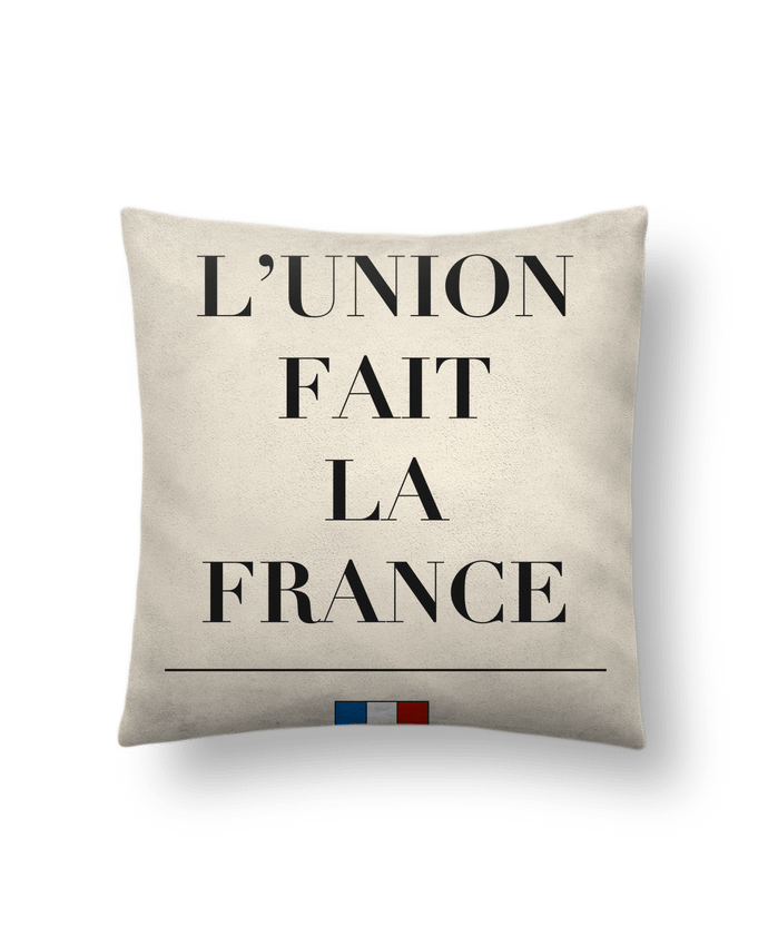 Cushion suede touch 45 x 45 cm L'union fait la france by Ruuud