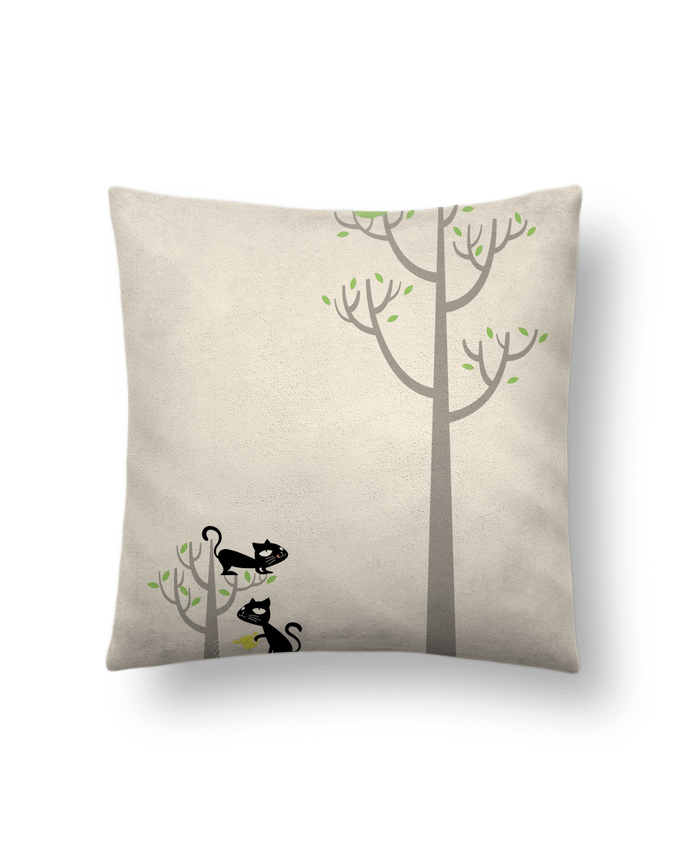 Cushion suede touch 45 x 45 cm Growing a plant for Lunch by flyingmouse365