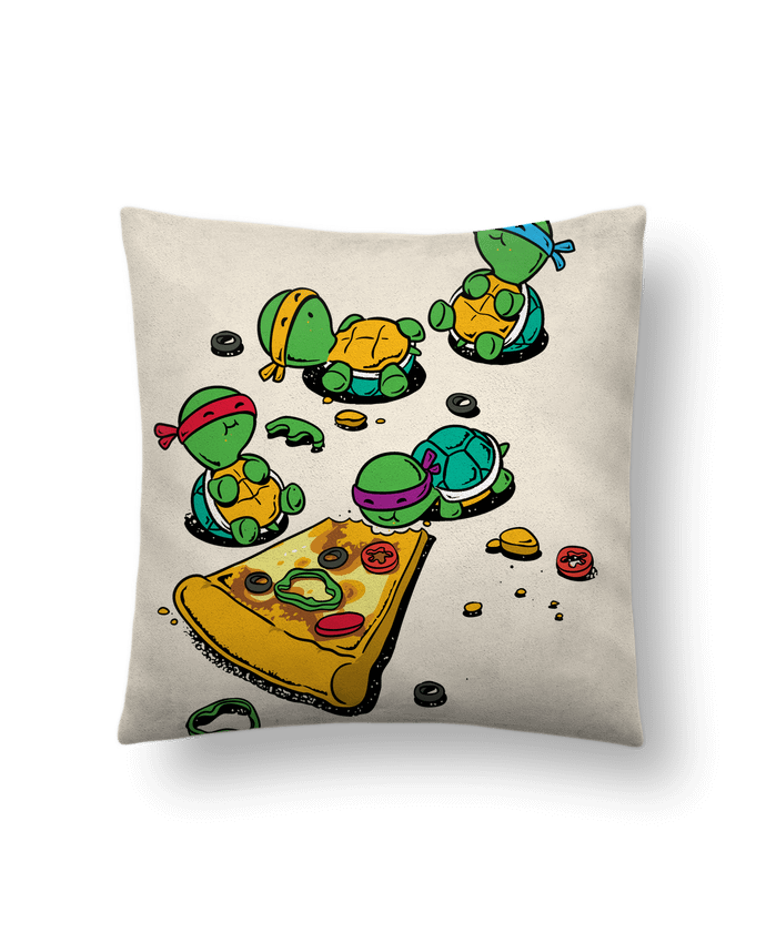 Cushion suede touch 45 x 45 cm Pizza lover by flyingmouse365