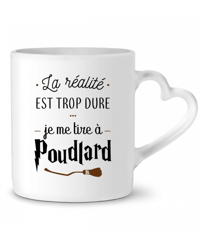 Mug coeur La réalité est trop dure, je me tire à Poudlard par La boutique de Laura