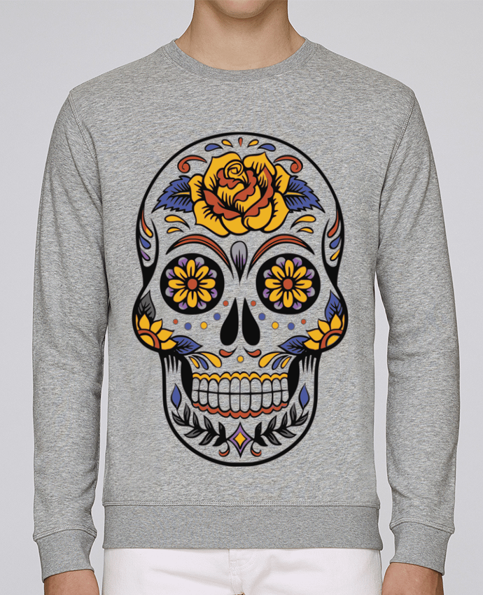 Unisex Sweatshirt Crewneck Medium Fit Rise Skull by bpac12