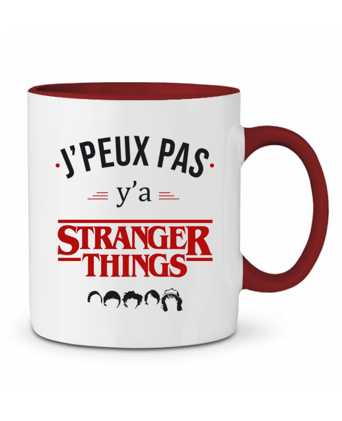 Mug bicolore J'peux pas y'a Stranger Things La boutique de Laura