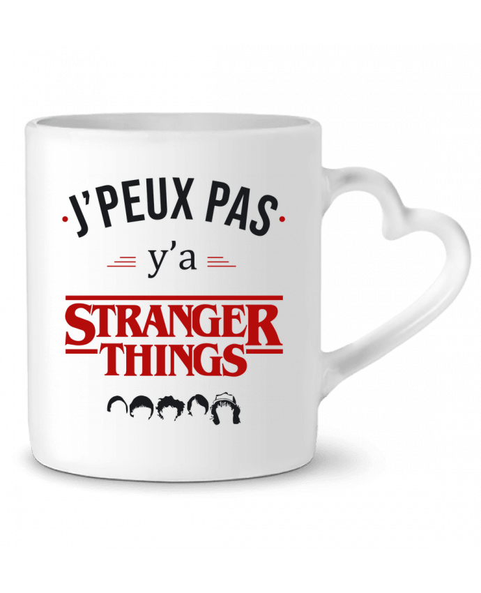 Mug coeur J'peux pas y'a Stranger Things par La boutique de Laura