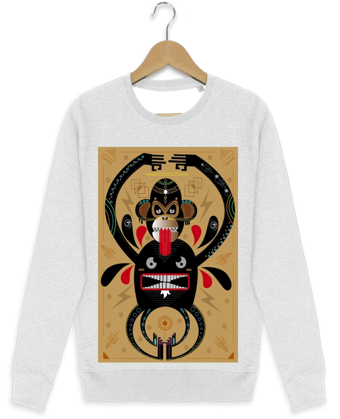 Sweat-shirt Stanley stella modèle seeks Monkey shaman par marihy