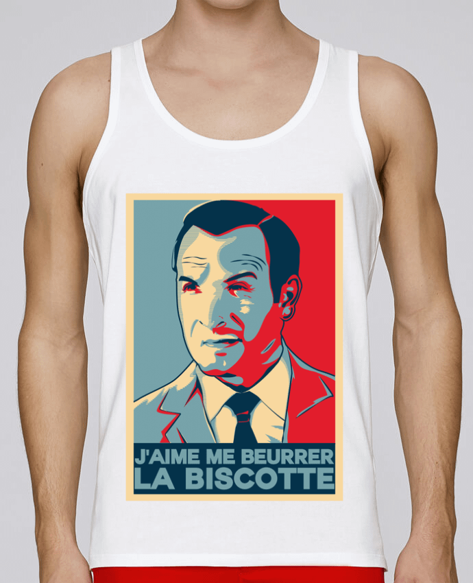 Débardeur homme OSS 117 la biscotte par PTIT MYTHO 100% coton bio
