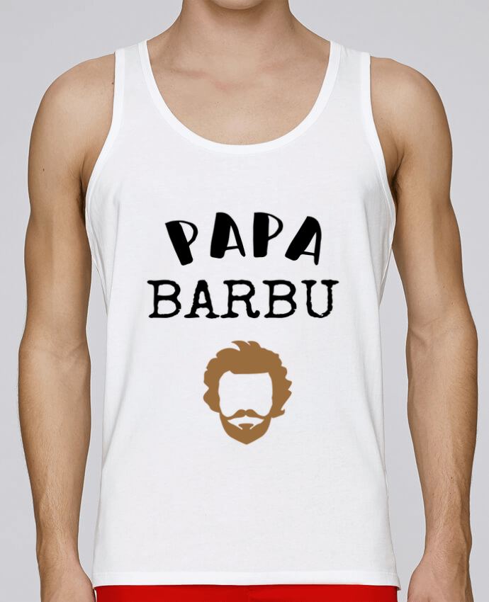 Tank Top Men Stanley Runs Organic cotton Papa barbu cadeau homme avec barbe fête des pères by FAPROD 100% coton bio