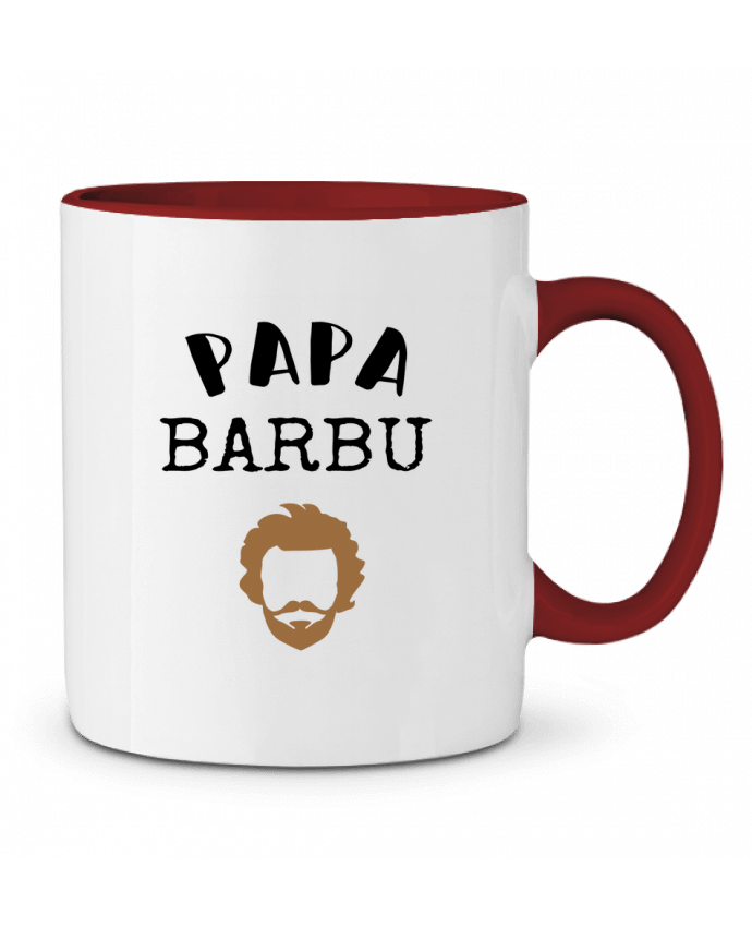 Mug bicolore Papa barbu cadeau homme avec barbe fête des pères FAPROD