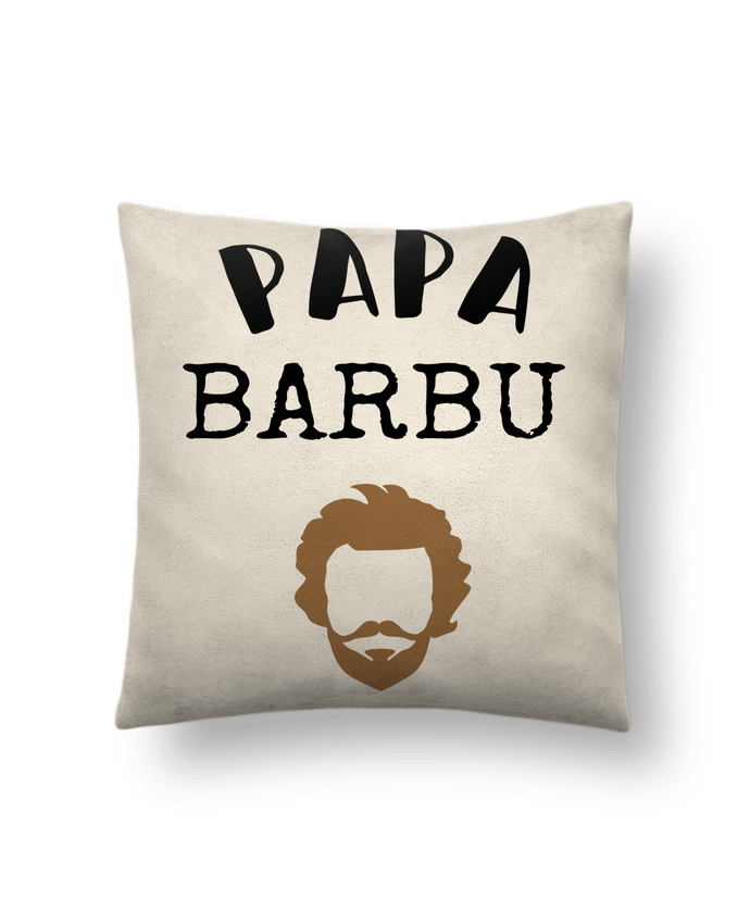 Cojín Piel de Melocotón 45 x 45 cm Papa barbu cadeau homme avec barbe fête des pères por FAPROD