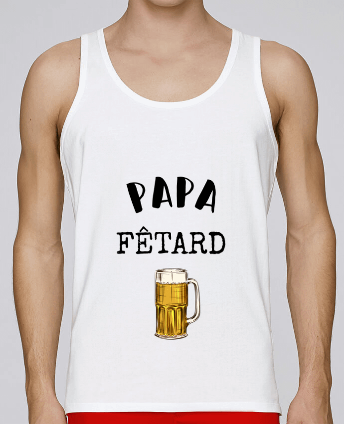 Débardeur homme Papa Fêtard cadeau humour drôle fête des pères par FAPROD 100% coton bio