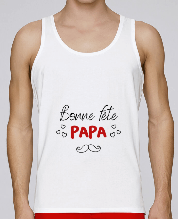 Débardeur homme Bonne fête papa idée cadeau humour fête des pères par FAPROD 100% coton bio