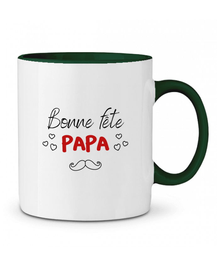 Taza Cerámica Bicolor Bonne fête papa idée cadeau humour fête des pères FAPROD