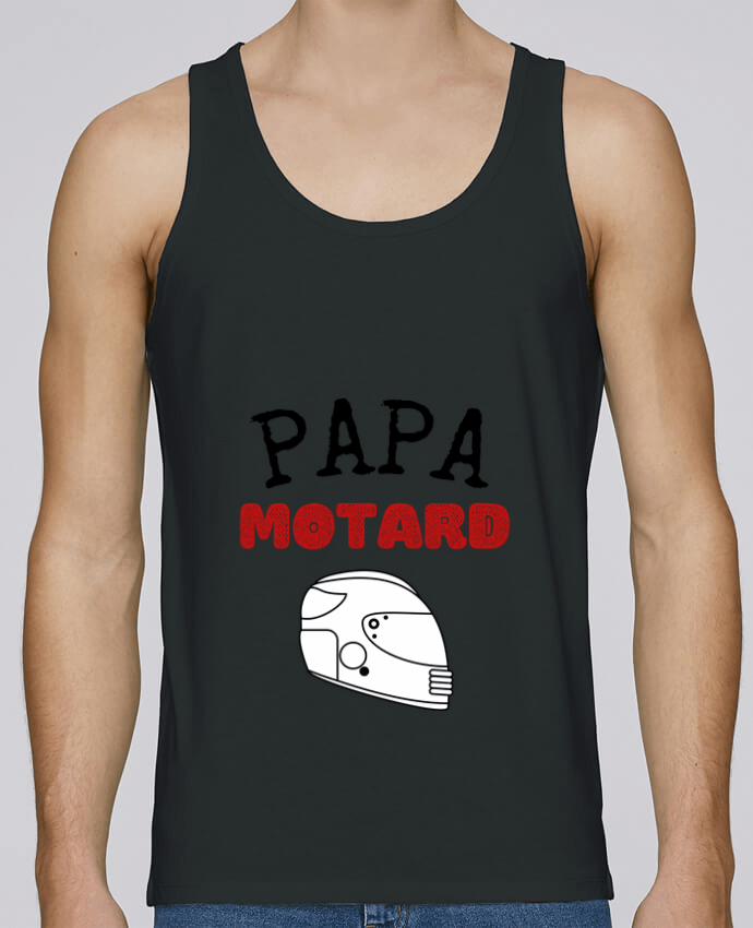 Débardeur homme Papa motard idée cadeau humour fête des pères moto par FAPROD 100% coton bio