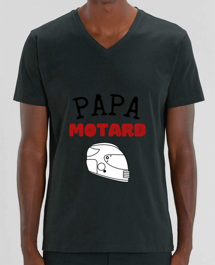 T-shirt homme Papa motard idée cadeau humour fête des pères moto par FAPROD