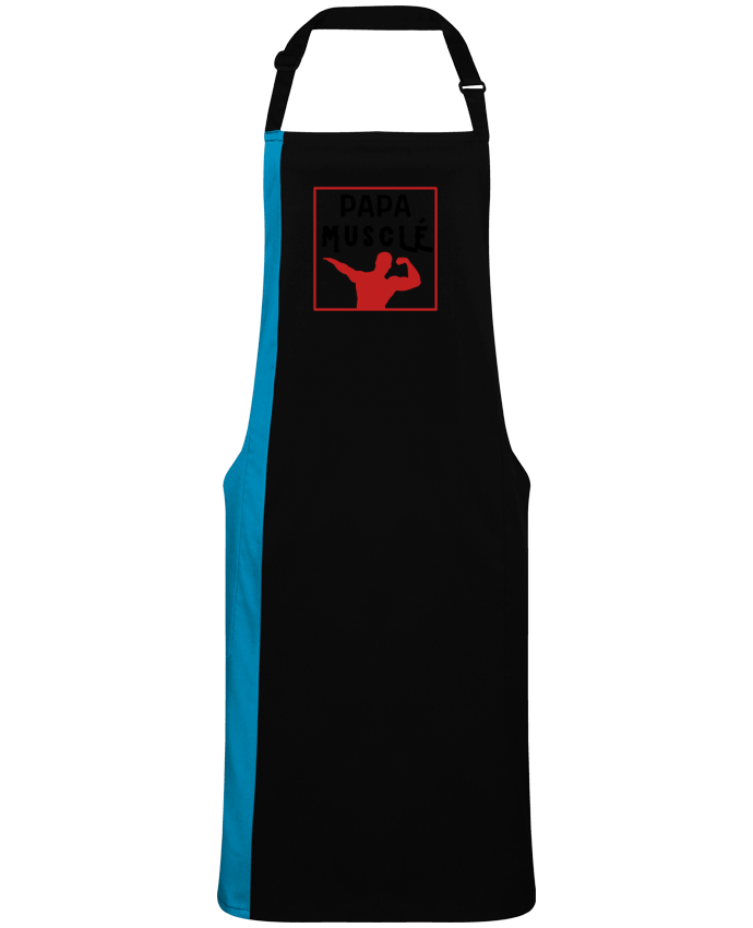 Tablier bicolore Papa musclé cadeau fête des pères musculation par  FAPROD