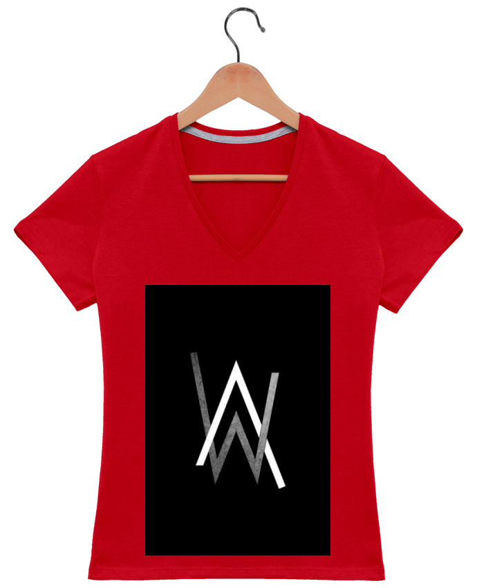Camiseta Mujer Cuello en V Alan Walker Motif ! por mateo