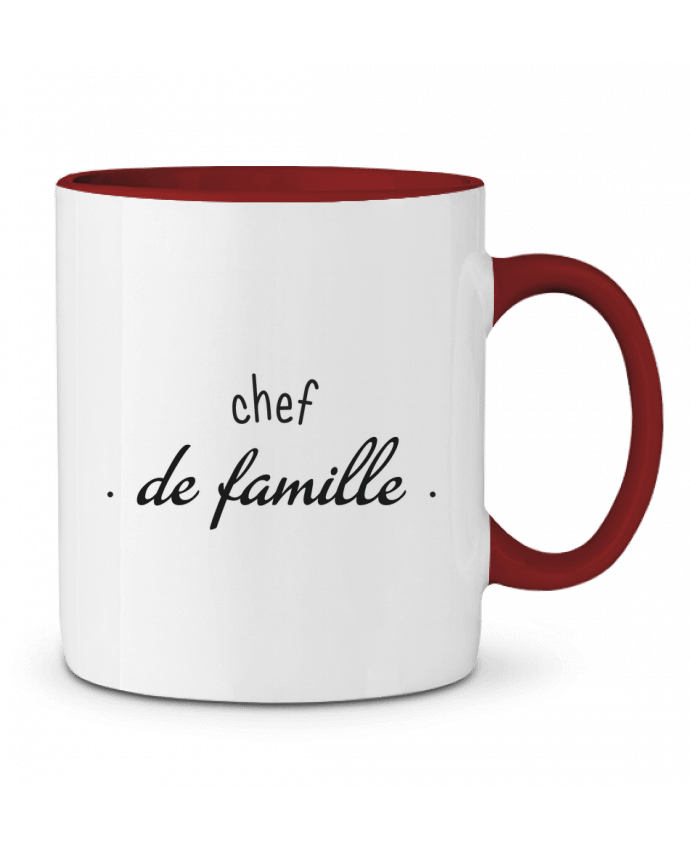 Mug bicolore Chef de famille - Papa tunetoo