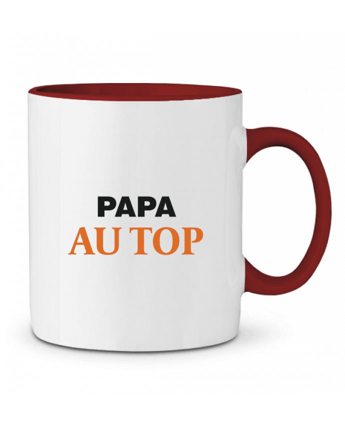 Mug bicolore Papa au top tunetoo