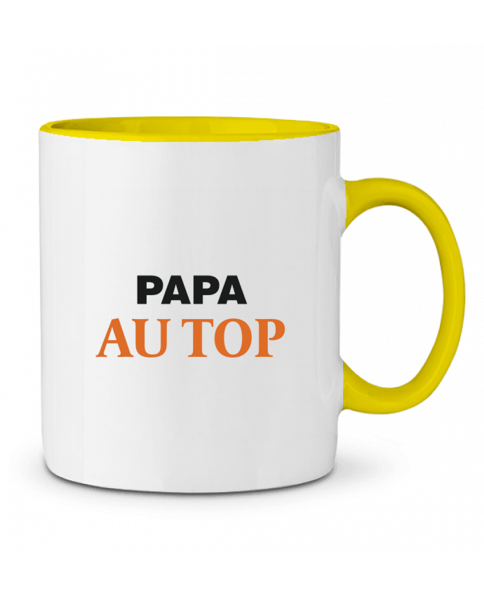 Mug bicolore Papa au top tunetoo