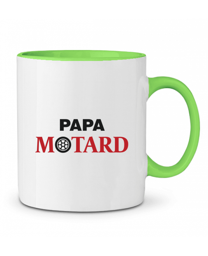 Mug bicolore Papa Motard tunetoo