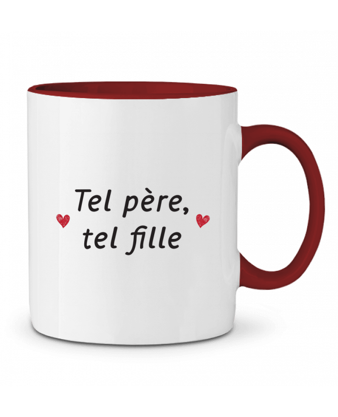 Mug bicolore Tel père tel fille tunetoo