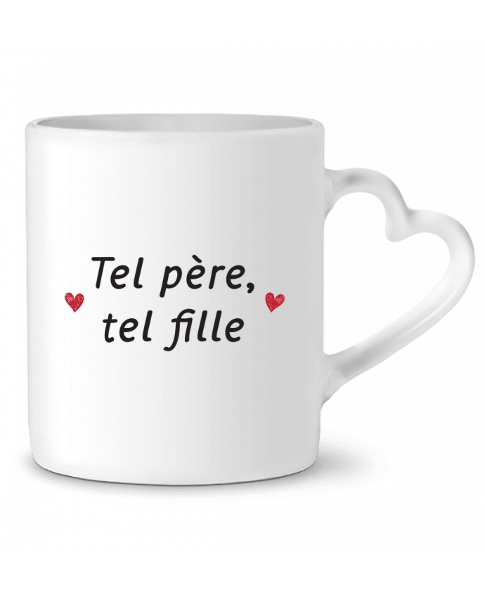 Mug coeur Tel père tel fille par tunetoo