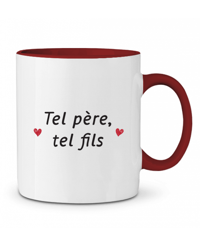 Mug bicolore Tel père tel fils tunetoo