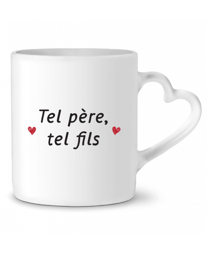 Mug coeur Tel père tel fils par tunetoo