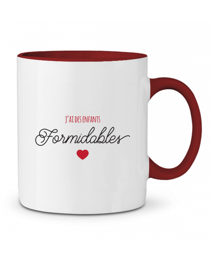 Mug bicolore J'ai des enfants formidables - Papa Maman tunetoo