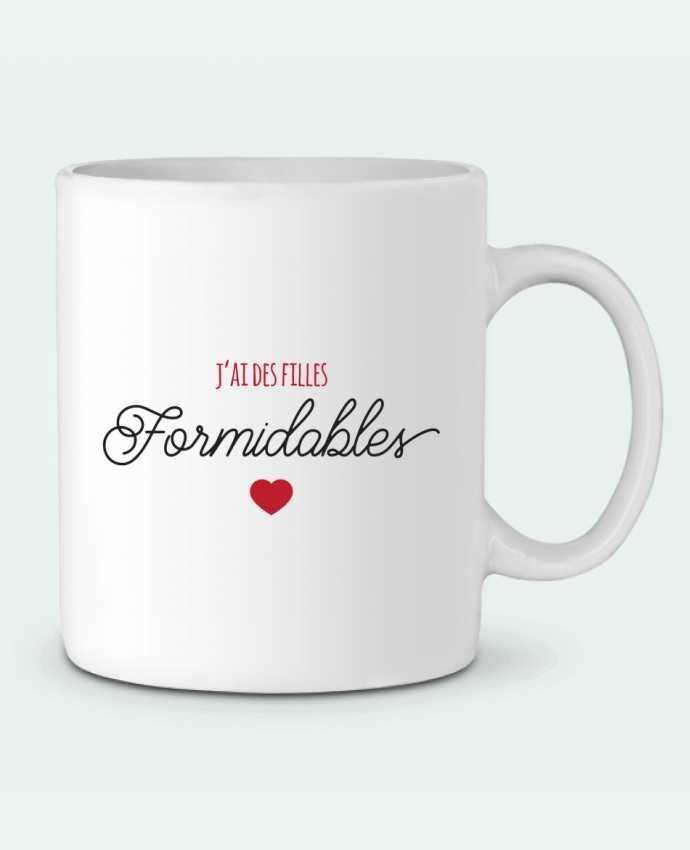 Mug  J'ai des fille formidables - Papa Maman par tunetoo