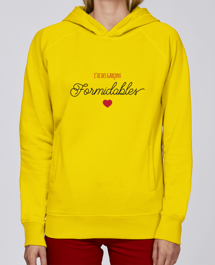 Sweat capuche femme J'ai des garçons formidables - Papa Maman par tunetoo