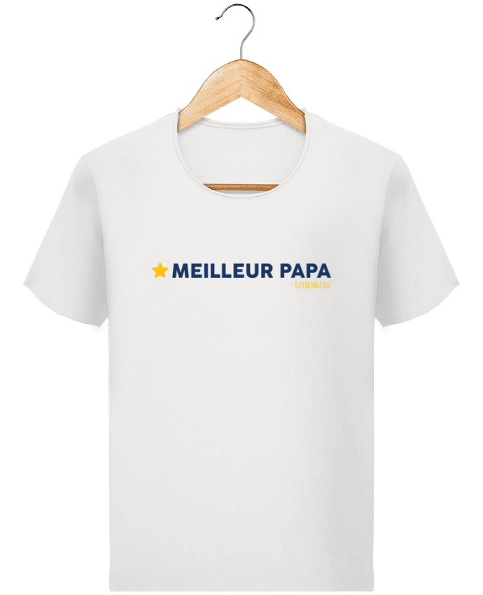  T-shirt Homme vintage Meilleur papa élu par ma fille par tunetoo