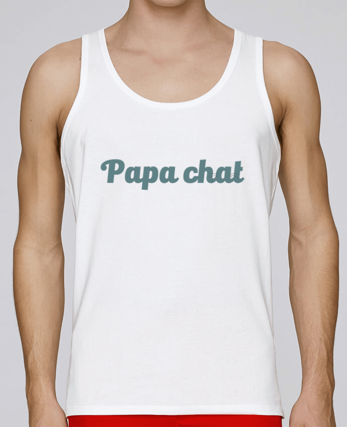 Débardeur homme Papa chat par tunetoo 100% coton bio