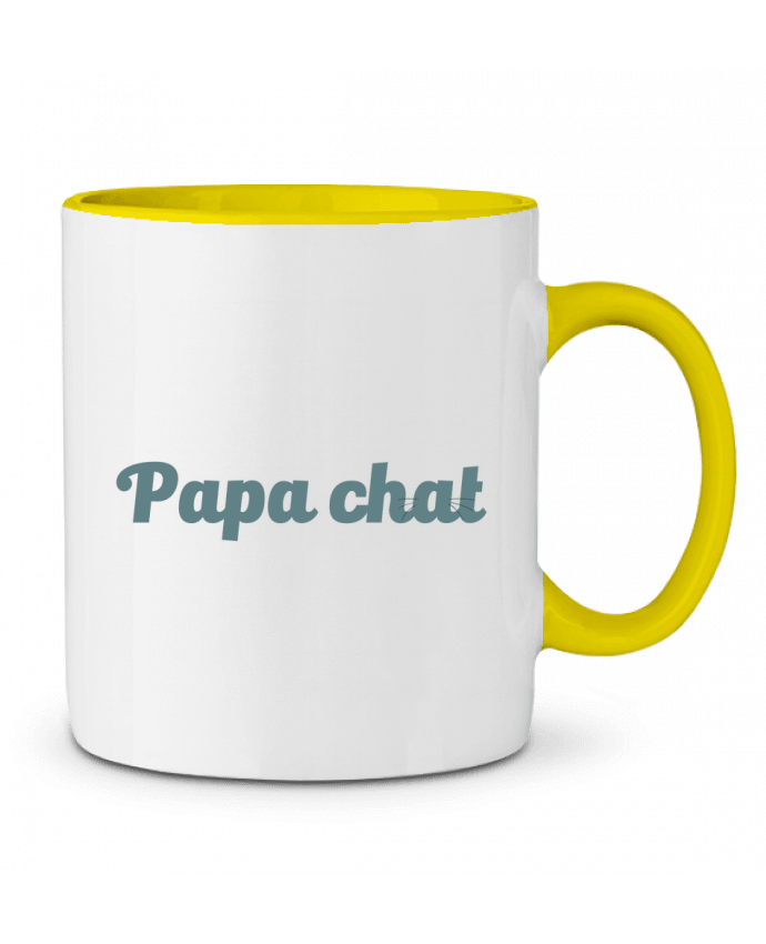 Mug bicolore Papa chat tunetoo