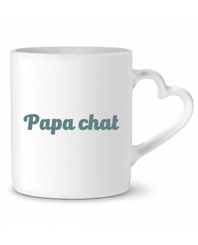 Mug coeur Papa chat par tunetoo