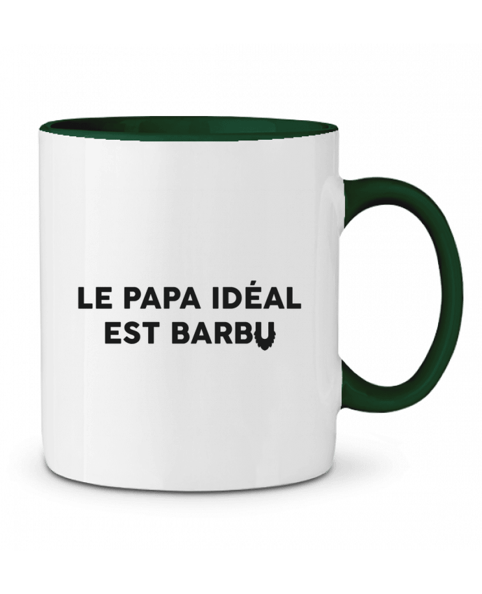 Mug bicolore Le papa idéal est barbu tunetoo