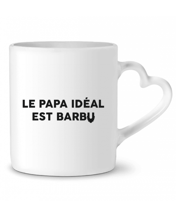 Mug coeur Le papa idéal est barbu par tunetoo